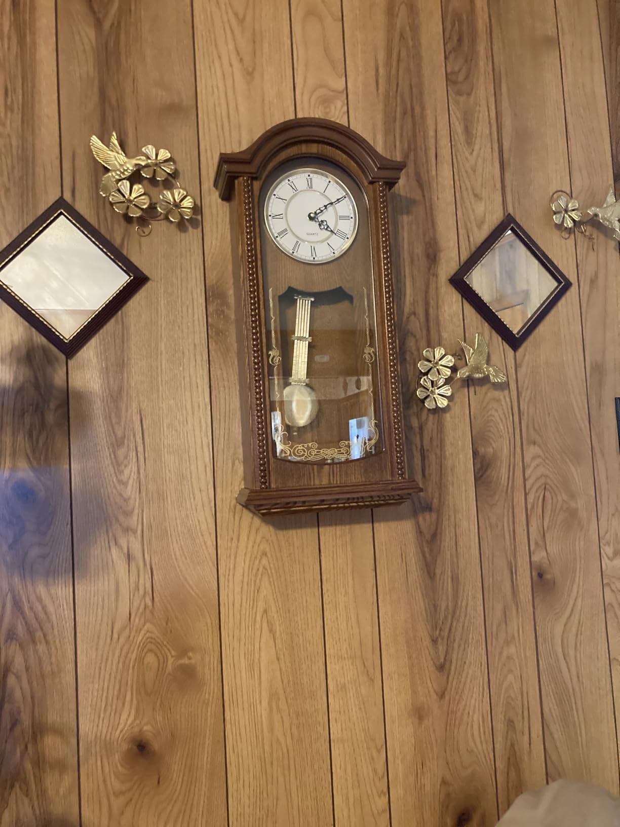 AYRELY 36IN Big Grandfather Vintage Wall Clock with Pendulum and Chime, Hour/Quarter-Hour Chime, Ash Wooden Frame customer photo 2