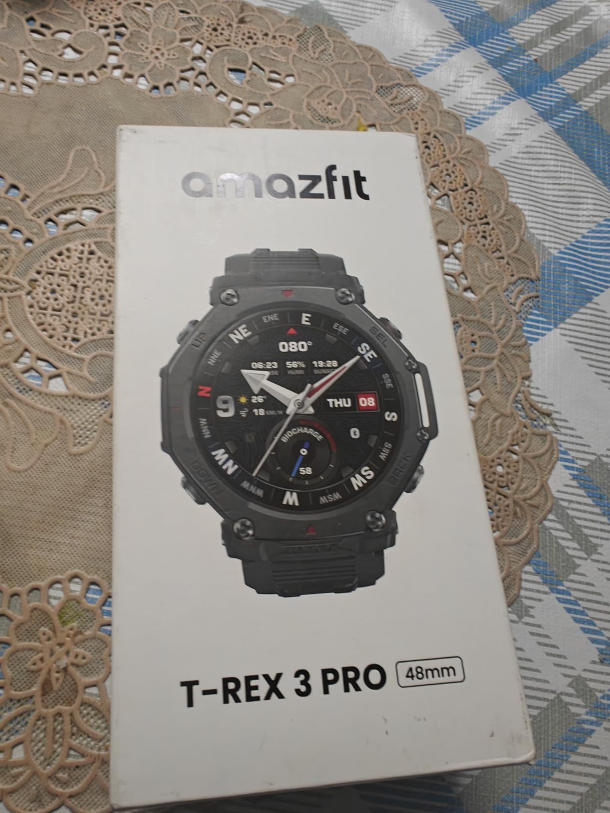 Amazfit T-Rex 3 Pro Outdoor Smart Watch 44mm Sapphire AMOLED Display with Flashlight, Ti Bezel, Dual Band GPS, Offline Maps, 17 Days Battery, 10 ATM, 180+ Sports Mode for Android & iPhone, Black Gold customer photo 1
