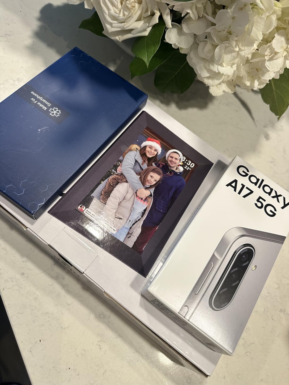 Galaxy A17 5G Smart Phone, 128GB, Large AMOLED, High-Res Camera, Durable Design, Super Fast Charging, Expandable Storage, Circle to Search, 2025, US 1 Yr Manufacturer Warranty, Blue customer photo 1