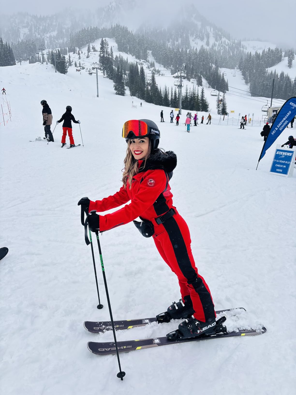 Womens Ski Suit One Piece Snowsuit Slim Insulated Jumpsuit Warm Waterproof Outdoor Sports Outerwear customer photo 2