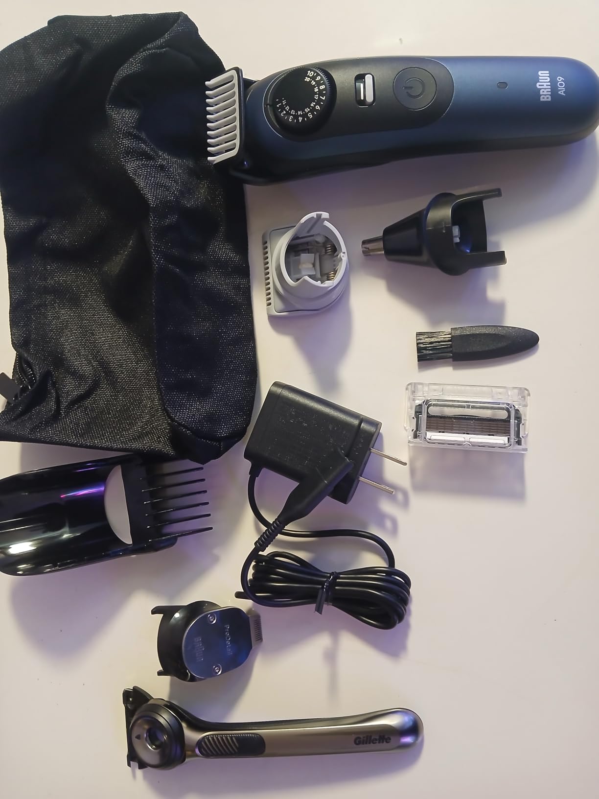 Braun Series 9 All-in-One Beard & Body Grooming Kit for Men, Cordless Trimmer, Hair Clippers & Shaver for Face, Hair & Body with Gillette Labs Razor, AIO 9530 customer photo 1