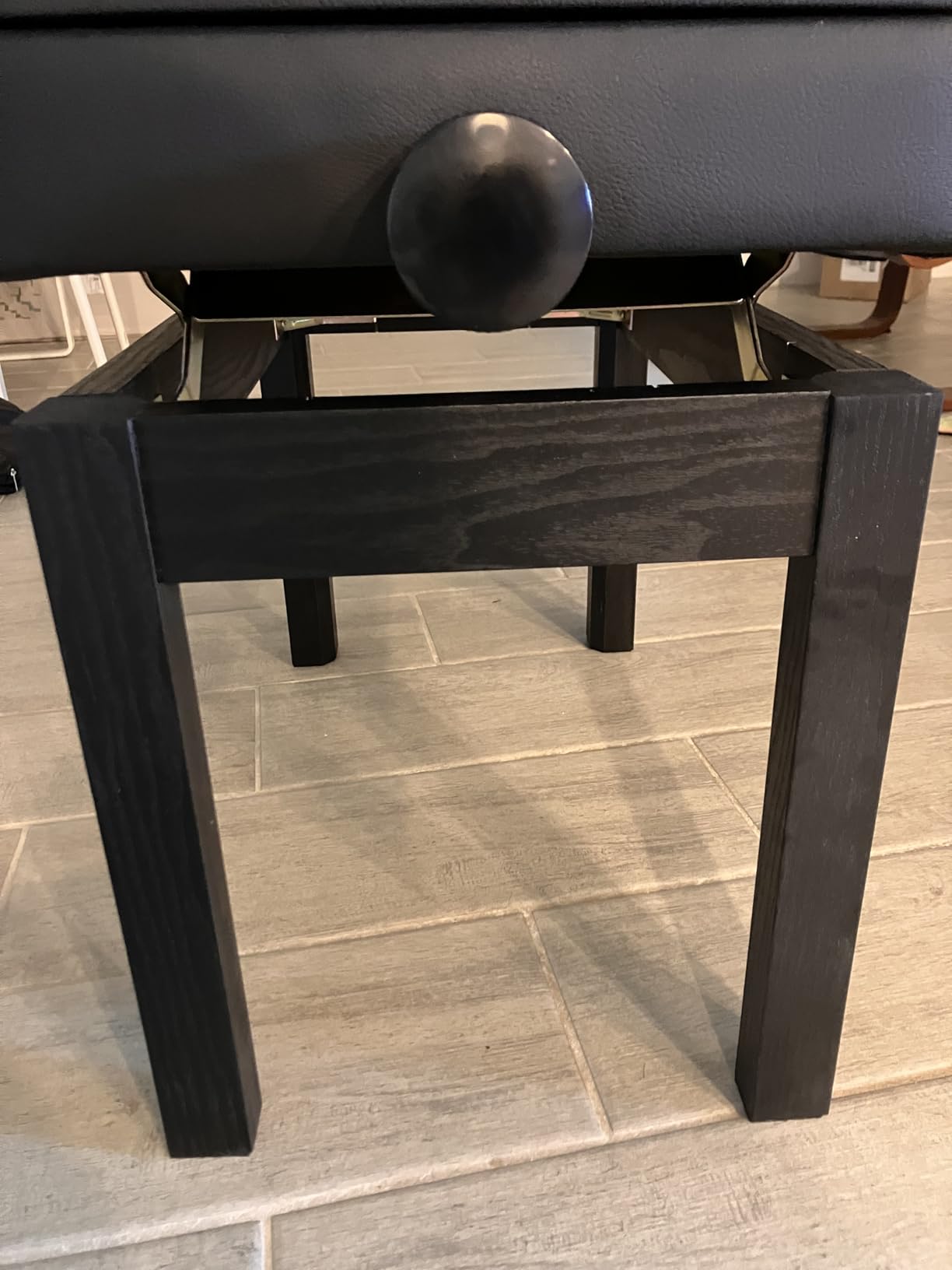 STRICH Adjustable Piano Bench with Storage, Wooden Keyboard Bench with Bookcase Stool Chair Seat with High-Density Sponges Cushion for Piano Shop Music School Studio, White, SPB-20 customer photo 1