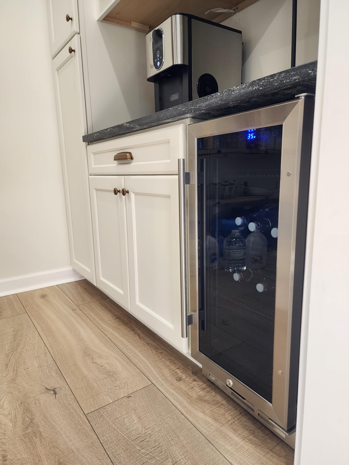 Feelfunn 24 inch Beverage Refrigerator - 180 Cans Beverage Fridge Under Counter with Stainless Steel Door, Built-in or Freestanding Beer Fridge, Outdoor Refrigerator for Patio Kitchen Home Bar customer photo 2