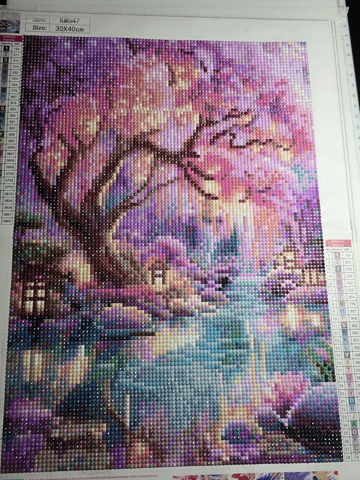 Diamond Paintings Kits for Beginners, Full Round Drill Diamond Arts Kits for Adults, Glowing Dream Forest Paint by Diamond, 5D DIY Diamond Painting Dot Gem Art, for Home Wall Decor 11.8x15.8 Inches customer photo 2