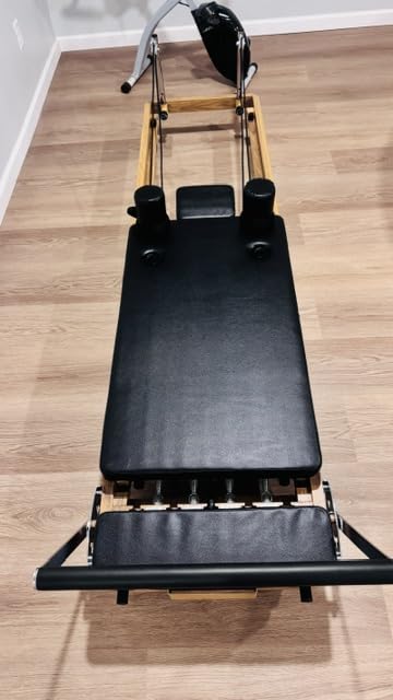 Foldable Pilates Reformer - 90% Pre-Assembled Home Gym Women Men Workouts Bundle, Dual Resistance System (Springs + Latex), Jumpboard & Adjustable Foot Bar for All Levels customer photo 1