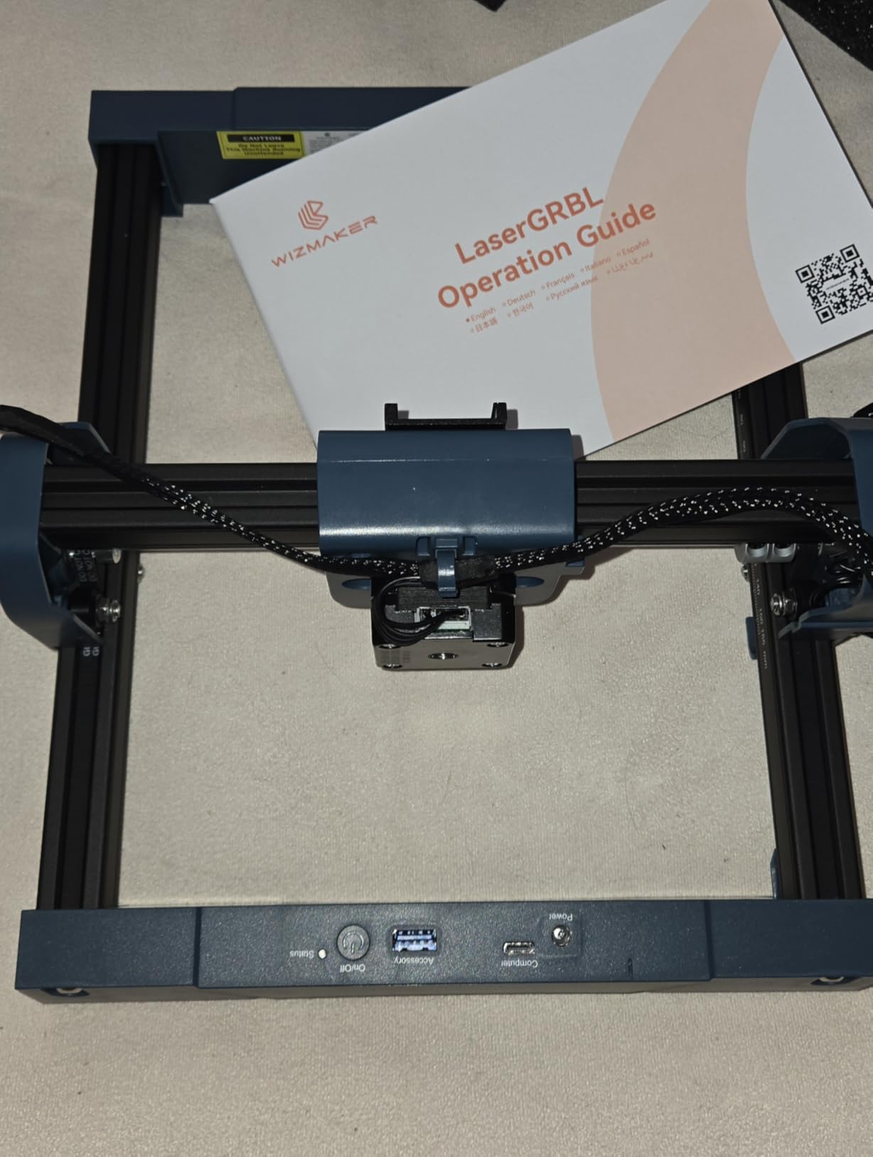 Wizmaker Mini Laser Engraver, 2.5W Laser Engraver Machine, 0.04mm Spot Size, 12000 Mm/Min Processing Speed, Supports WiFi, Hotspot, and USB Connections, Ideal for Home, Studio, Market, and Desktop Use customer photo 1