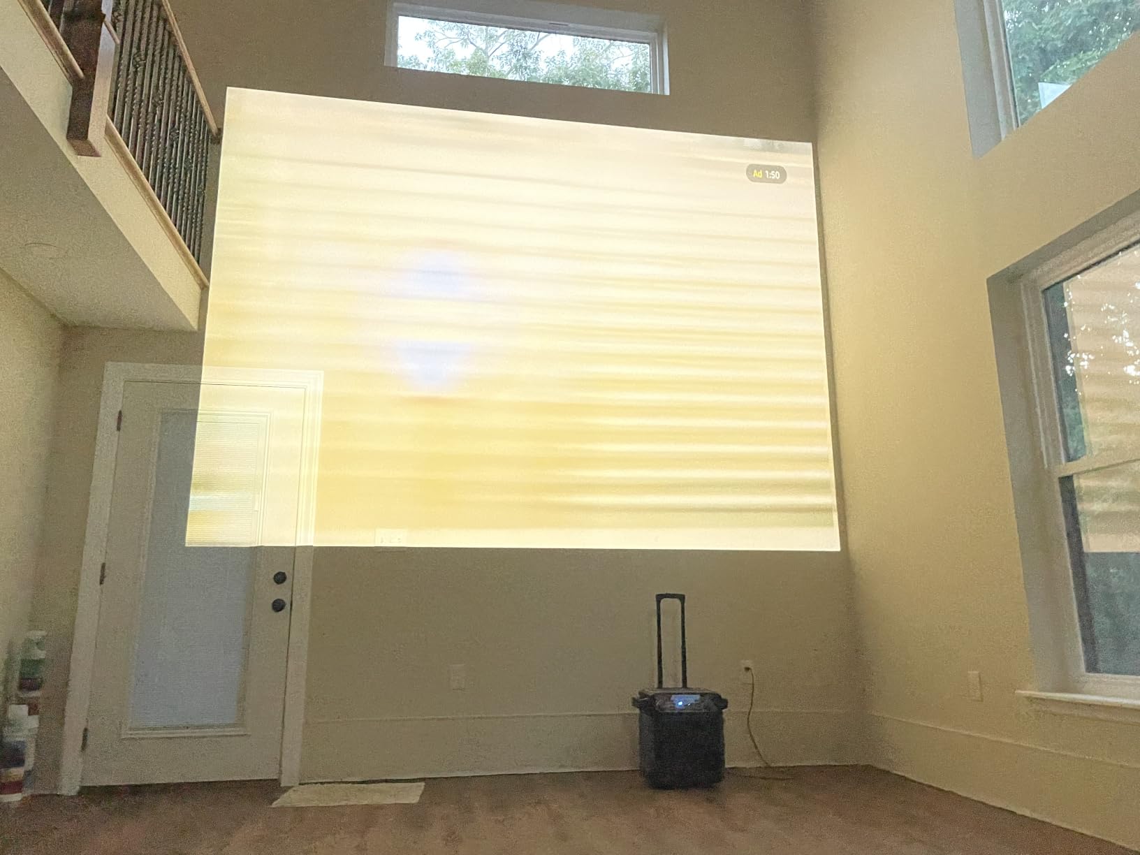 HAPPRUN 3000 ANSI Lumens Outdoor Projector with Official Google TV, 4K Supported Smart Movie Projector, Dolby Audio, Auto Focus & Keystone, WiFi 6 and Bluetooth for Indoor & Outdoor Movies customer photo 1