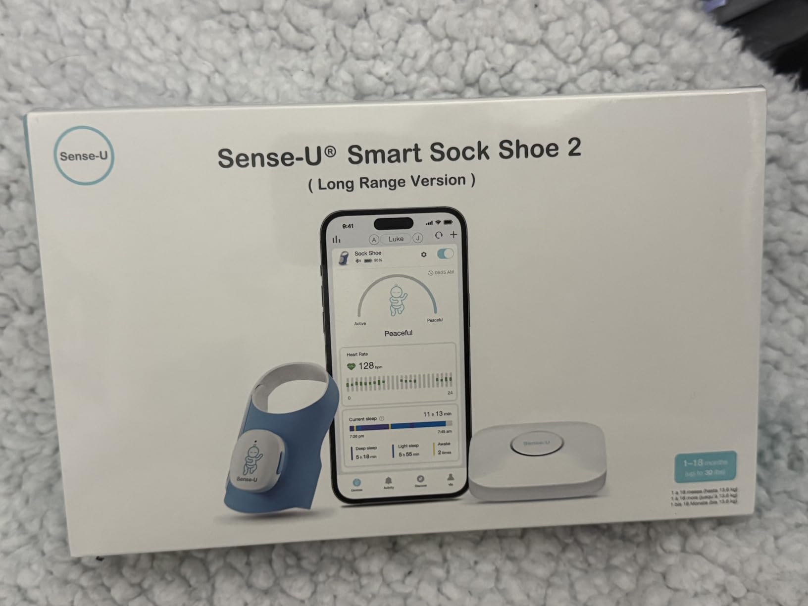 Owlet Smart Sock Shoe 2 (Long Range) Baby Monitor with Access from Anywhere: Track Heart Rate, Sleep Patterns, with Transmissive PPG Foot Sensor customer photo 1