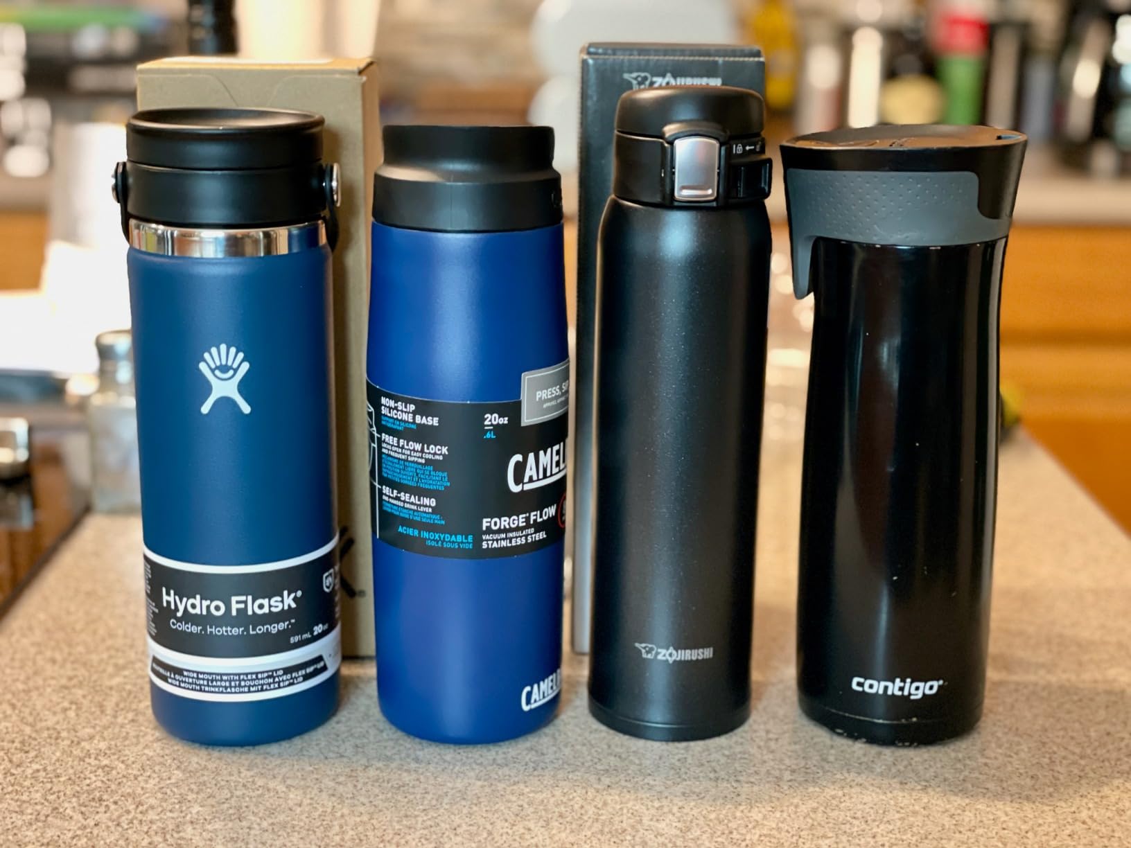 Hydro Flask 20 Oz Flex Sip Coffee Tumbler - Leak Proof Insulated (Harbor Blue) customer photo 1