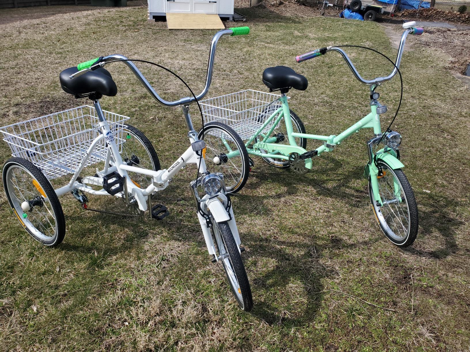 Slsy Adult Folding Tricycles, 7 Speed Folding Adult Trikes, 20 24 26 Inch 3 Wheel Bikes with Low Step-Through, Foldable Tricycle for Adults, Women, Men, Seniors customer photo 1