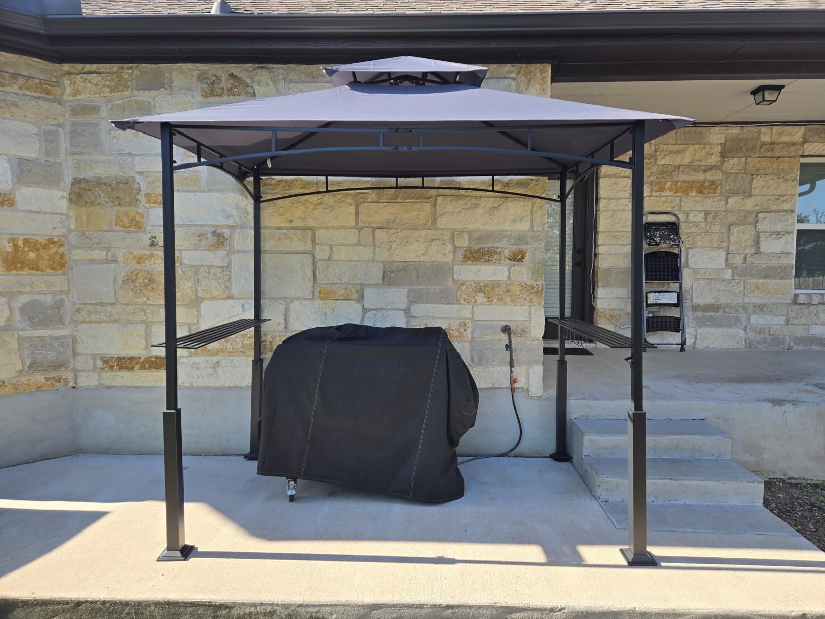 ABCCANOPY 8x5 Grill Gazebo - Outdoor BBQ Canopy Shelter with Led Light for Patio Backyard Grilling (Dark Grey) customer photo 1