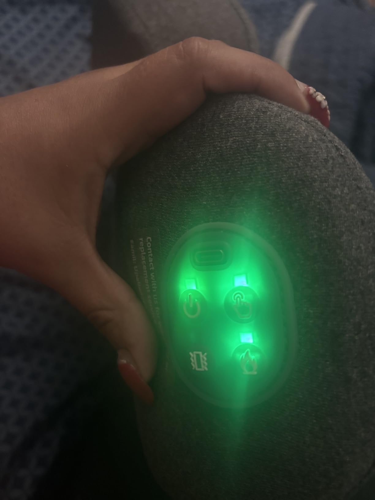 Upalled Cordless Heated Neck Massager Pillow for Pain Relief Deep Tissue, 3-in-1 Rechargeable Neck Cervical Traction Device with Heat, Massage, Electric Stretch, Ergonomic Neck Shoulder Relaxer, Grey customer photo 1