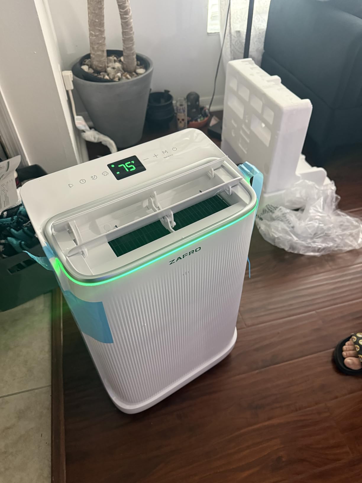 ZAFRO Smart Inverter Portable Air Conditioners, 14000 BTU (10000 BTU SACC) Dual Hose Portable AC Unit with Energy Saving/Ultra Quiet(42dB)/Drainage-free Cooling/APP/Remote for Multi-Scenario Use customer photo 2