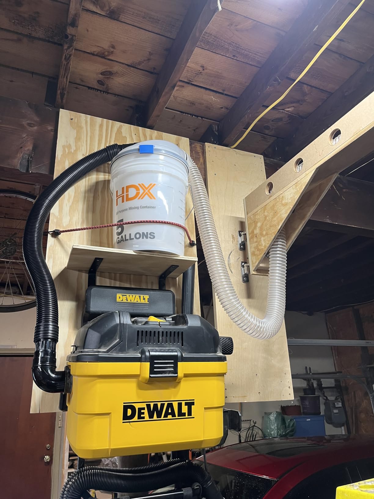 Dust Separator - High-Efficiency Cyclone Dust Separator, Dust Separator for Standard 5 Gallon Buckets, Wet & Dry Debris, Includes 90° Elbows & 2-1/2