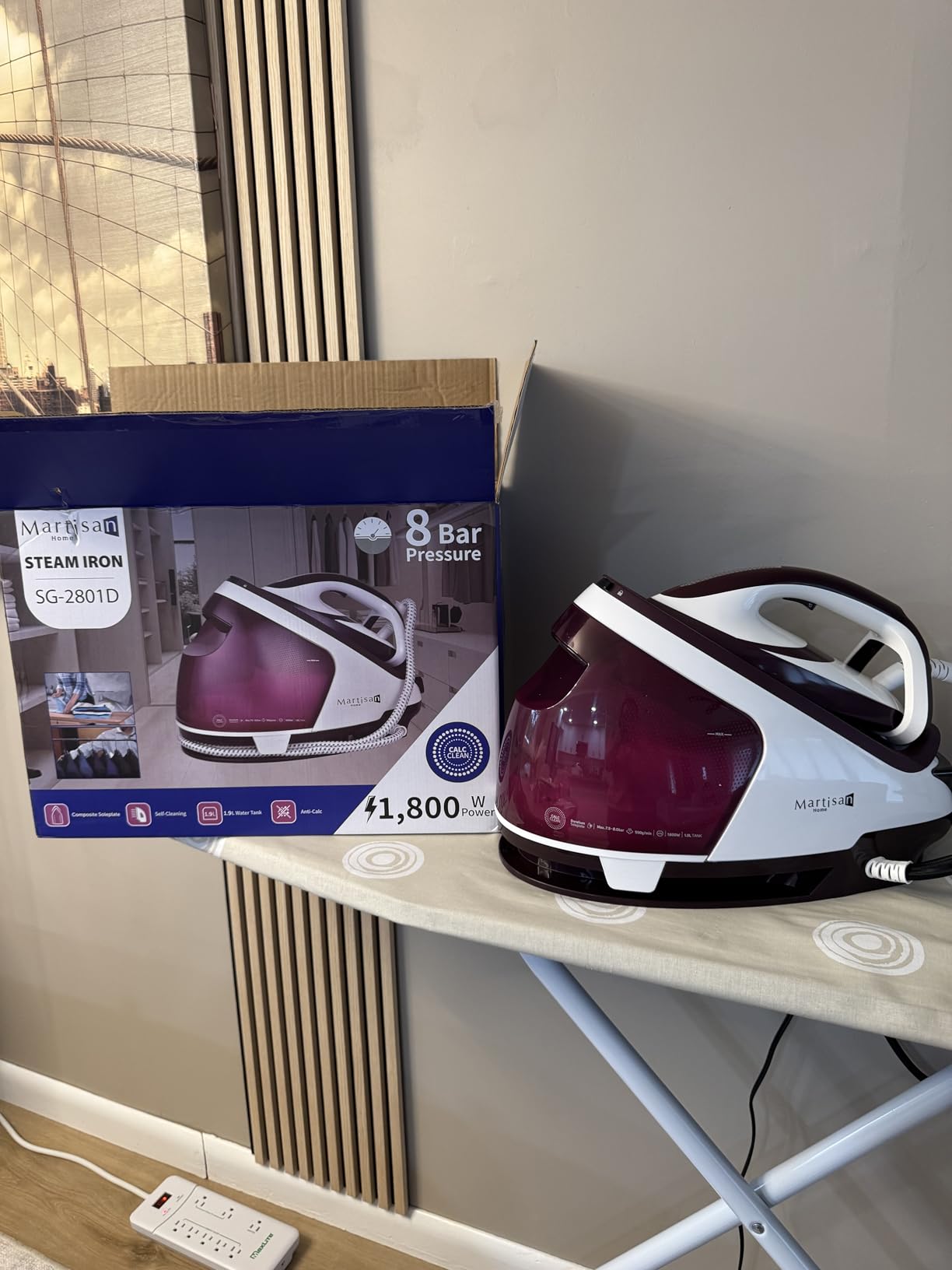 Martisan Steam Iron for clothes, 1800W, Nano Ceramic Soleplate, Dynamic Steam Burst, Precise Thermostat for All Fabrics, Auto-off, Fast Heating, Self-Clean, 4-in-1 Iron, Anti-Drip, Anti-Calc customer photo 1