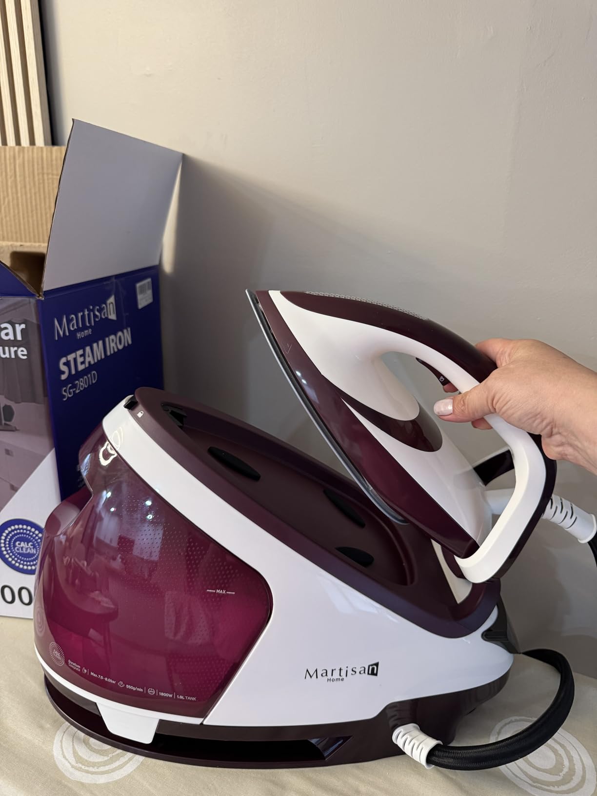 Martisan Steam Iron for clothes, 1800W, Nano Ceramic Soleplate, Dynamic Steam Burst, Precise Thermostat for All Fabrics, Auto-off, Fast Heating, Self-Clean, 4-in-1 Iron, Anti-Drip, Anti-Calc customer photo 2