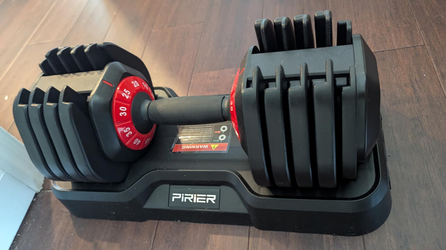 PIRIER Adjustable Dumbbell Set 50LB, 18-in-1 Free Weight Adjustable Dumbbells, One-Hand Twist Adjust, Space-Saving Design, Home Gym Strength Training Equipment for Men & Women customer photo 1