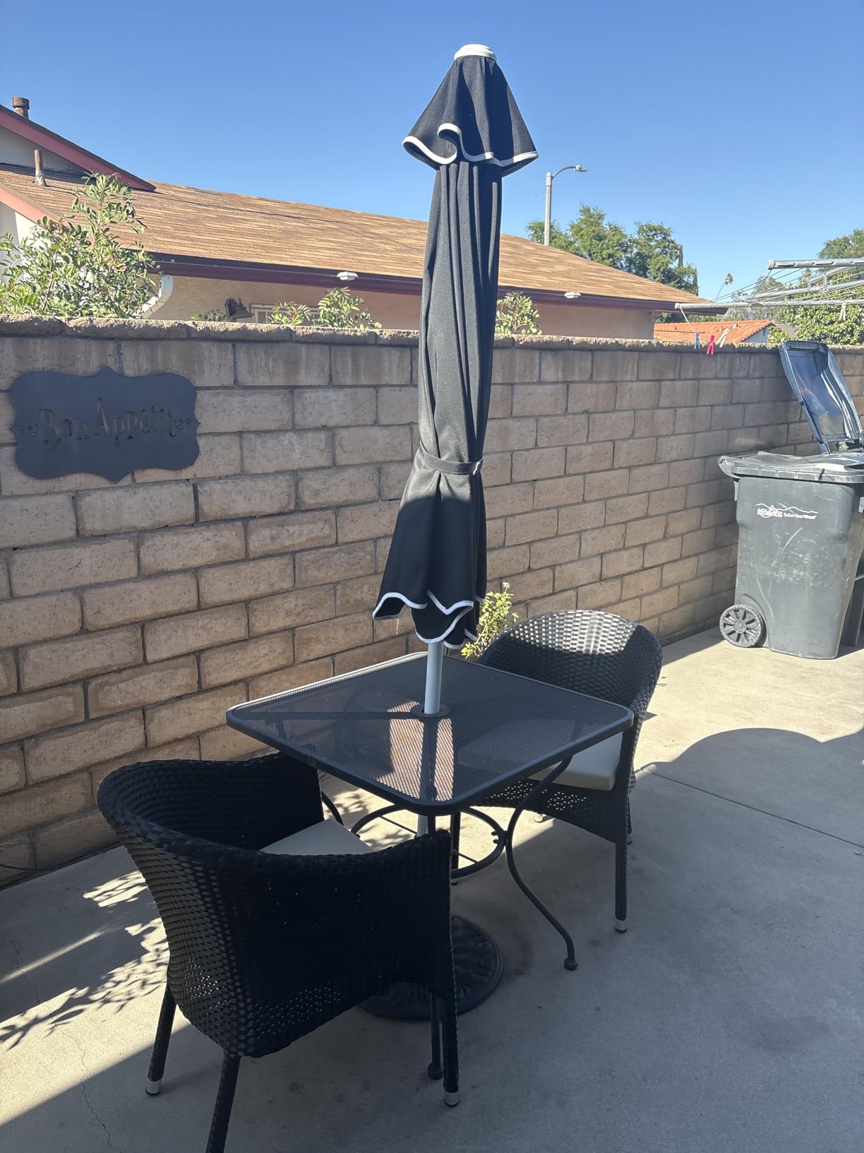 Best Choice Products 7.5ft Patio Market Umbrella with Wavy Trim, UV-Fade-Resistant 210g Canopy, Crank & Tilt, Wind Vent, Heavy-Duty Frame - Navy Blue customer photo 2
