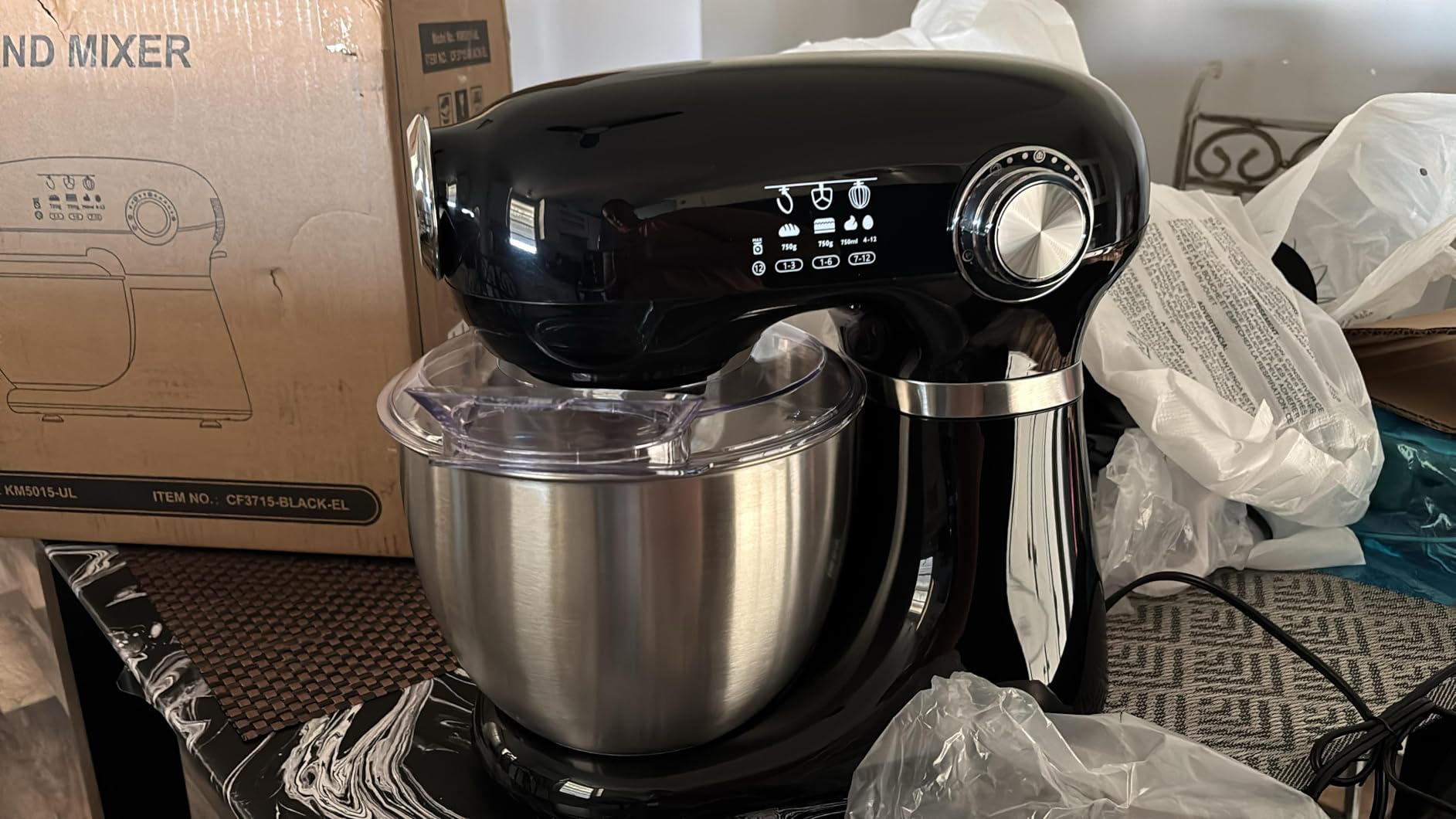 Electactic Stand Mixer With 12 Speed,5.3 Quart Electric Mixer With Tilt Head, Kitchen Mixer for Daily Use with Egg Whisk,Dough Hook,Flat Beater customer photo 1