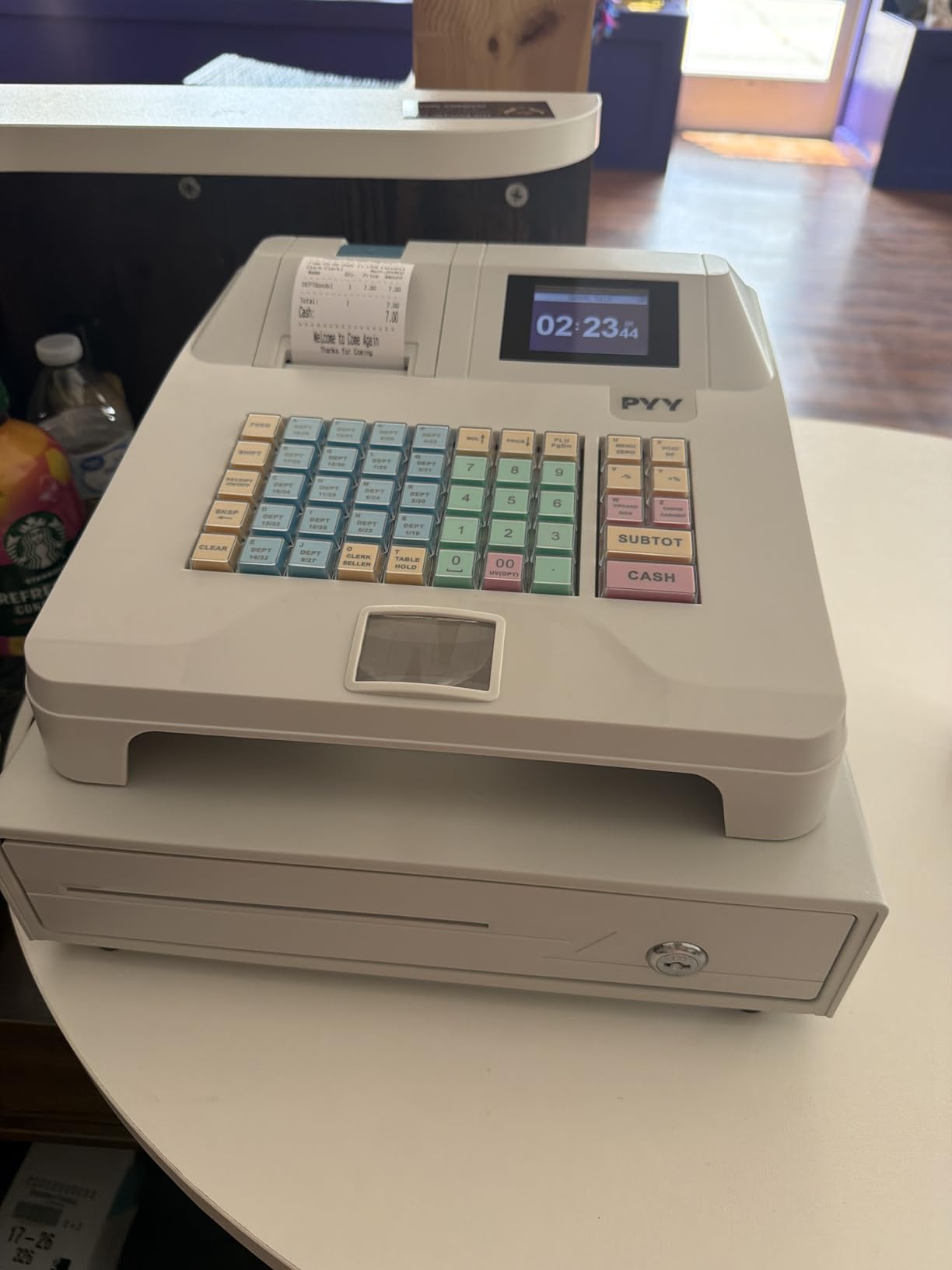 PYY Cash Register for Small Businesses with Scanner - Commercial Electronic Caja Registradora para Negocio with Large Black Lock Cash Drawer Box customer photo 1
