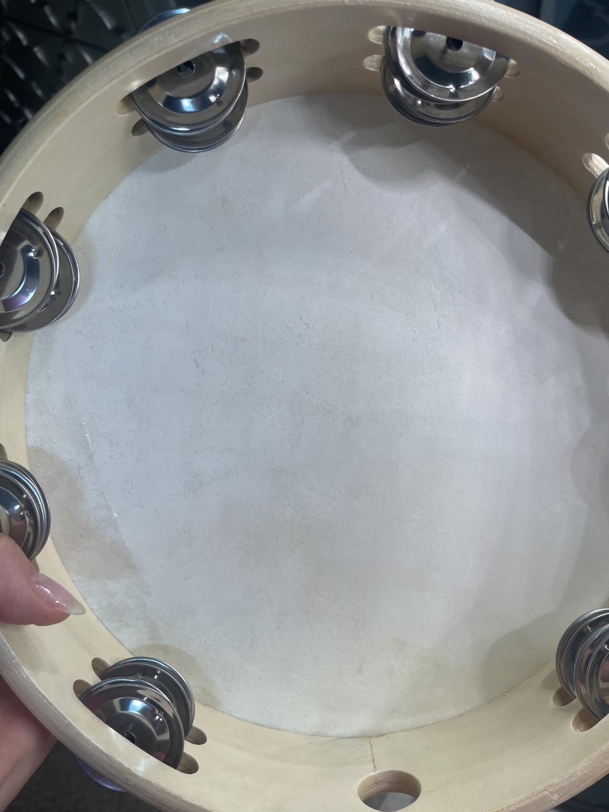 Holy Land Gifts Instr-Tambourine-10 Rnd-Goatskin customer photo 2