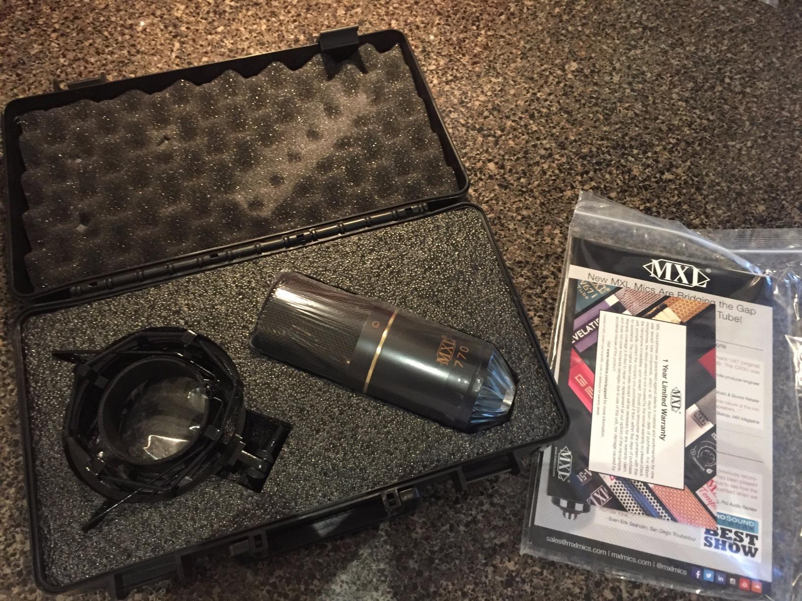 MXL 770X Multi-Pattern Condenser Microphone Bundle with Shock Mount, Pop Filter, 20' XLR Cable | Studio Quality Recording, Gaming & Streaming (Black) customer photo 1