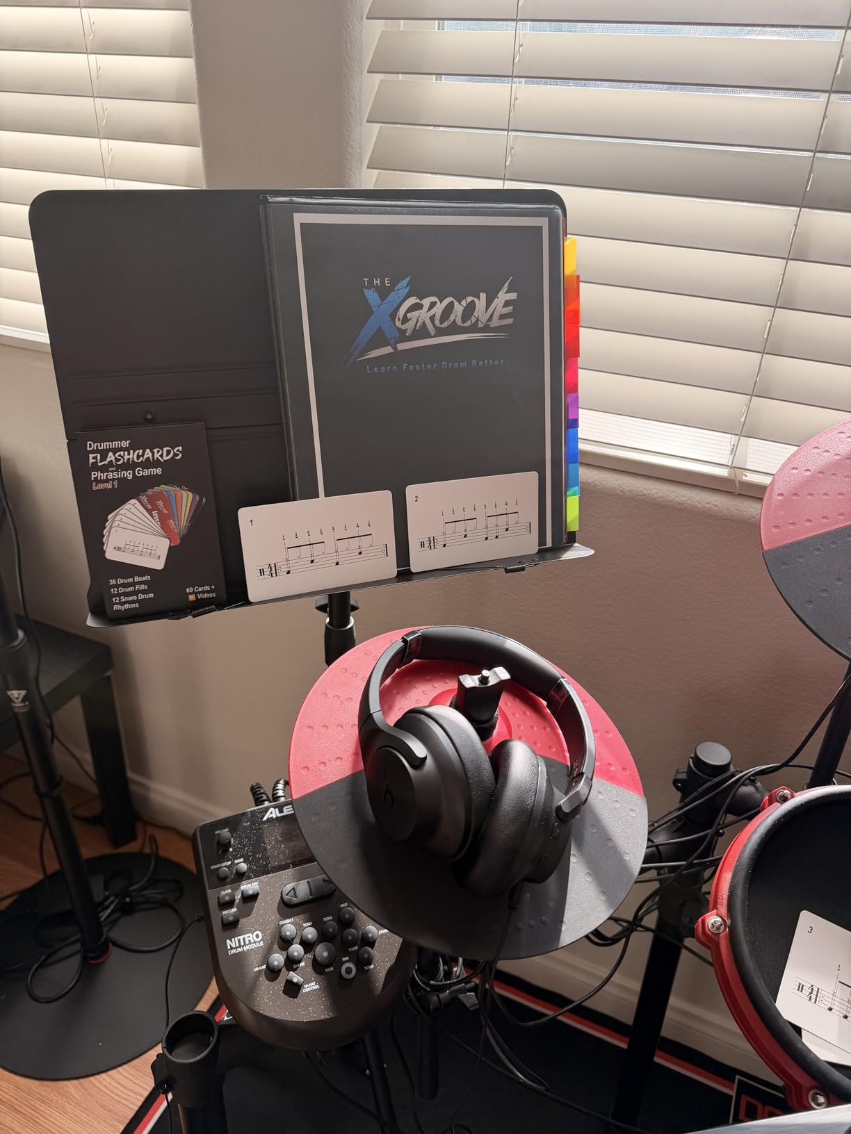 Drummer Flashcard & Video System - Learn Drum Beats, Fills & Stick Control Faster Than a Book | 60 Color-Coded Cards + Video Demonstrations + Audio Loops | Beginner to Intermediate customer photo 1